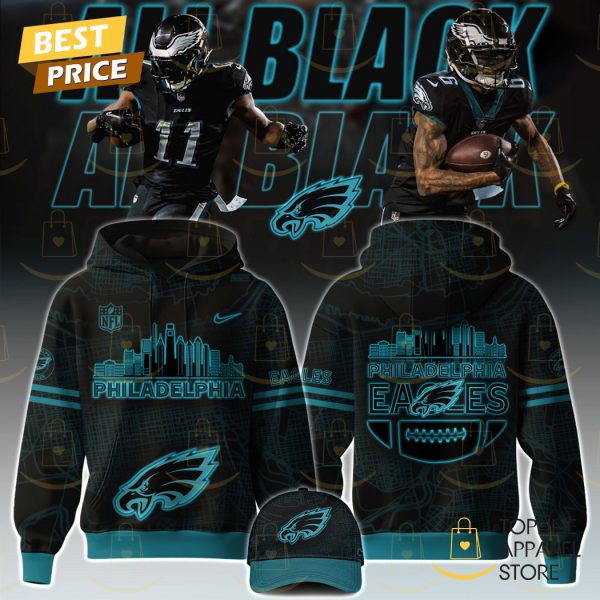 Philadelphia Eagles 2025 Back In Black Hoodie