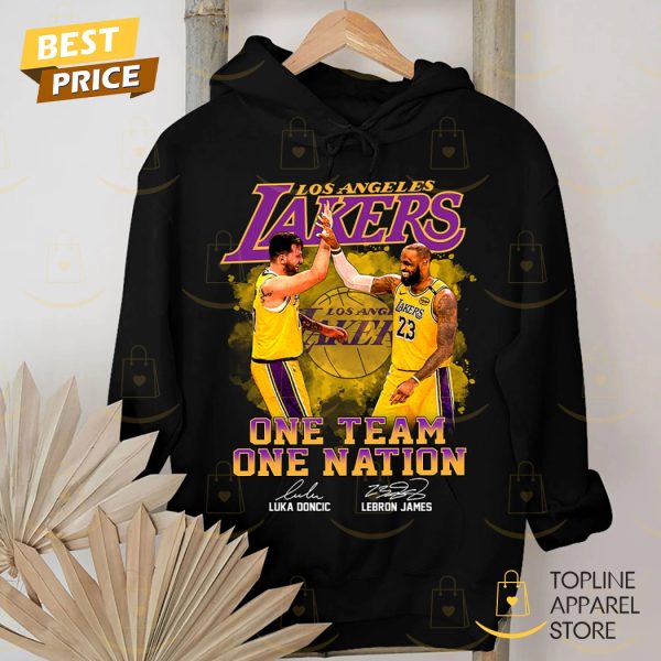 Los Angeles Lakers One Team One Nation Signature Unisex T-Shirt