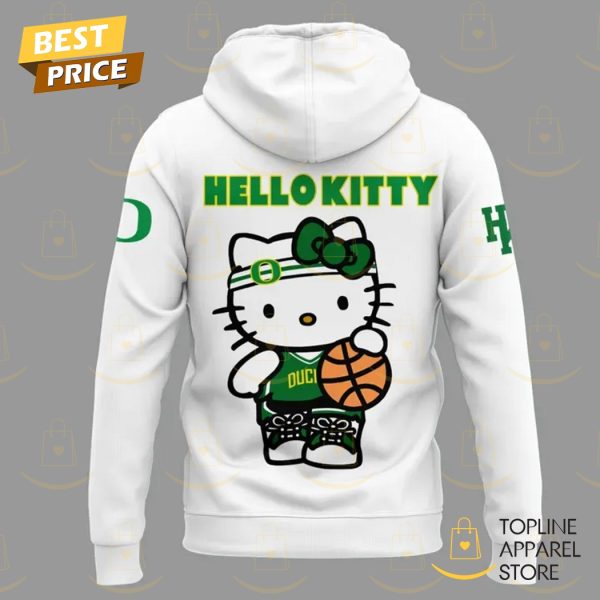 Oregon Ducks Women Basketball x Hello Kitty Hoodie – White