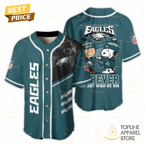 Peanuts x Philadelphia Eagles Forever Not Just When We Win Baseball Jersey