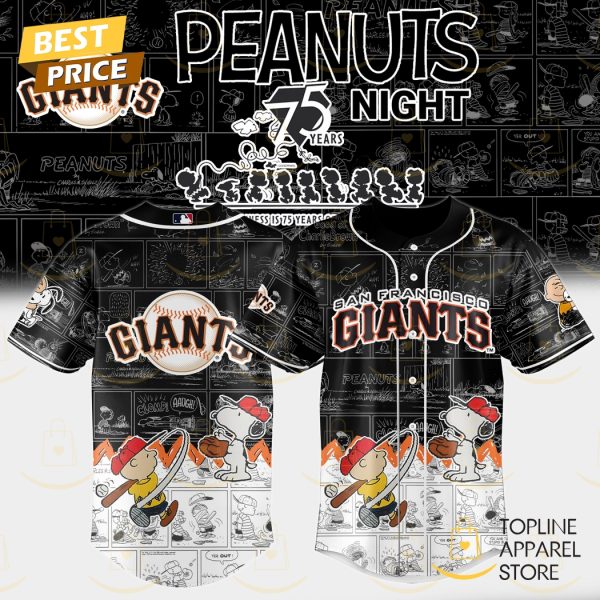 San Francisco Giants x Peanuts Night 75 Years 2025 Baseball Jersey