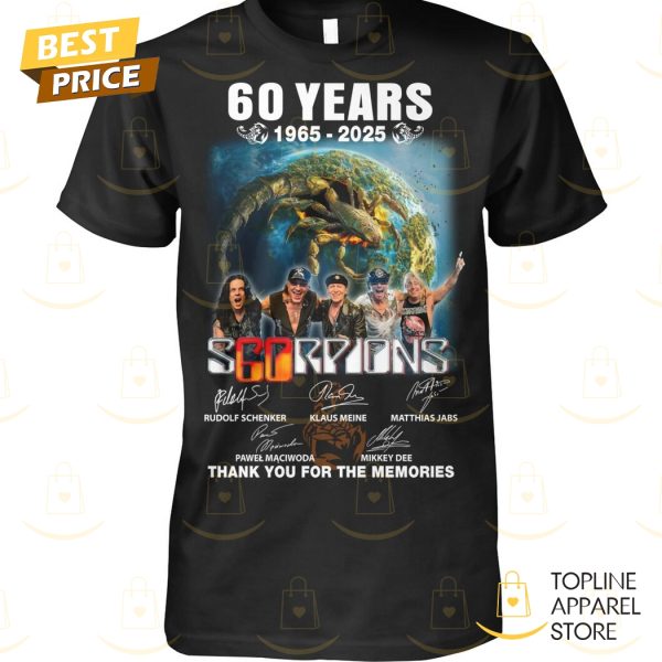 Scorpions 60 Years 1965-2025 Signature Thank You For The Memories Unisex T-Shirt