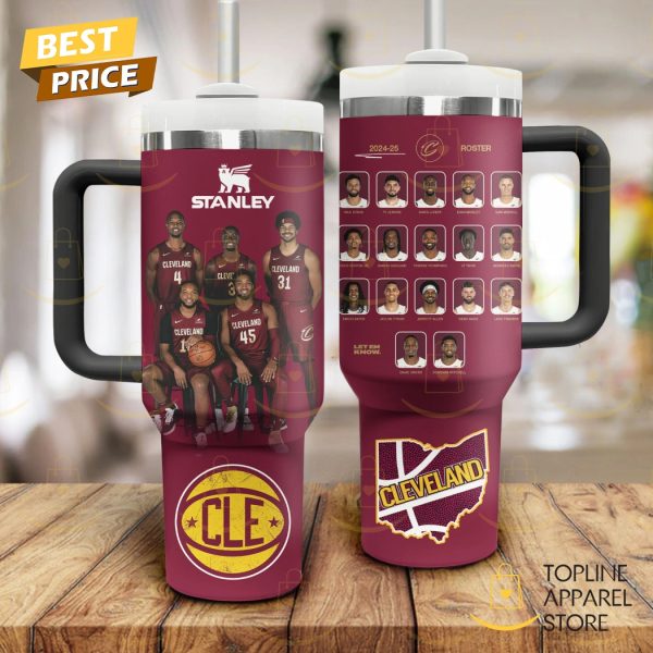 Cleveland Cavaliers Basketball Tumbler With Handle And Straw