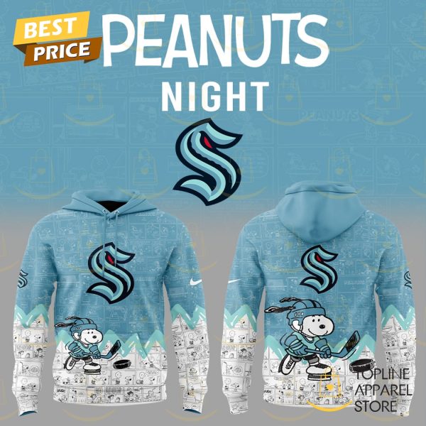 Seattle Kraken x Peanuts Night 75 Years 2025 Hoodie