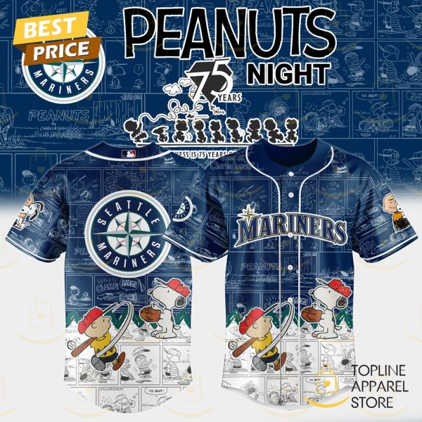 Seattle Mariners x Peanuts Night 75 Years 2025 Baseball Jersey