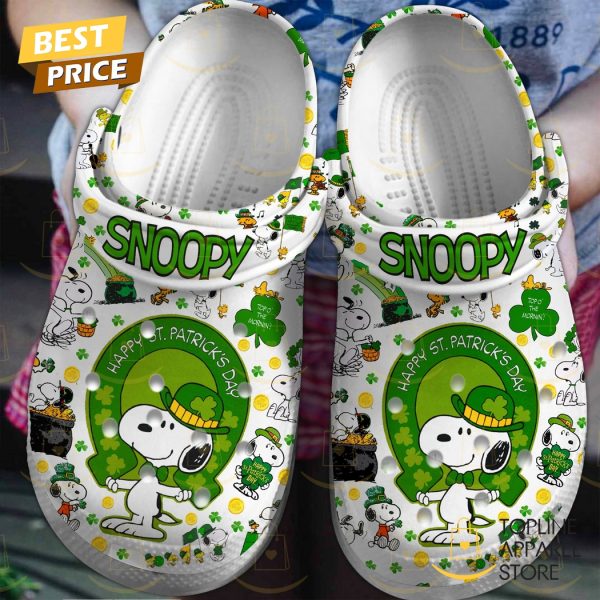 Snoopy Happy St Patrick Day Crocs