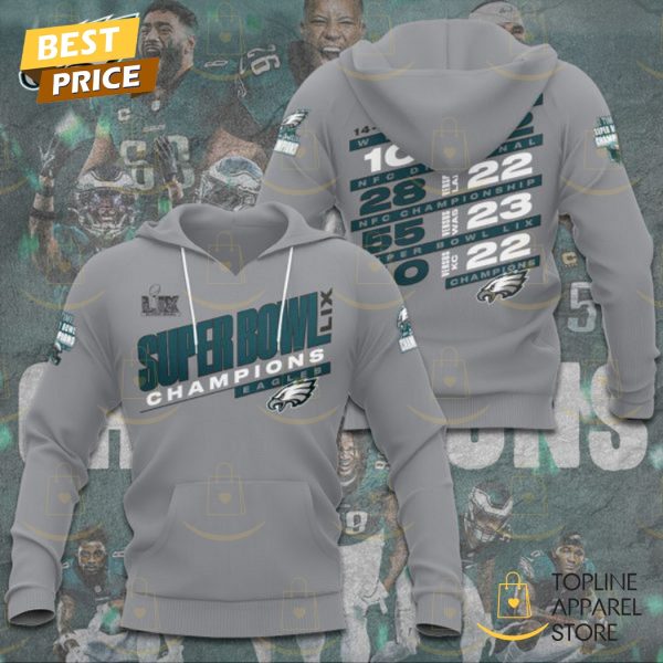 Super Bowl LIX Champions Philadelphia Eagles 14-3 Regular Season Hoodie