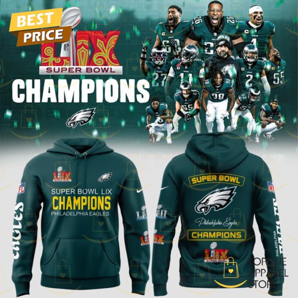 Super Bowl LIX Champions Philadelphia Eagles Hoodie