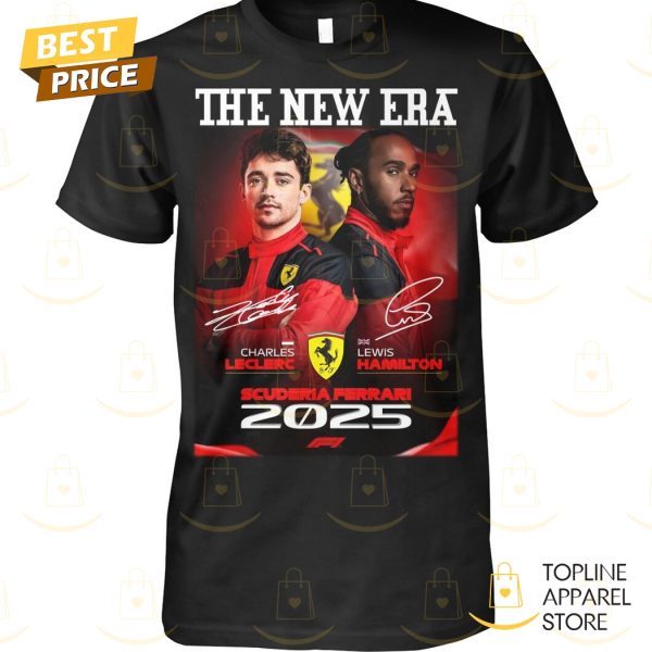 The New Era Charles Leclerc x Lewis Hamilton 2025 Signature Unisex T-Shirt