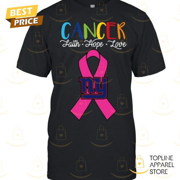 New York Giants Cancer Faith – Hope – Love Unisex T-Shirt