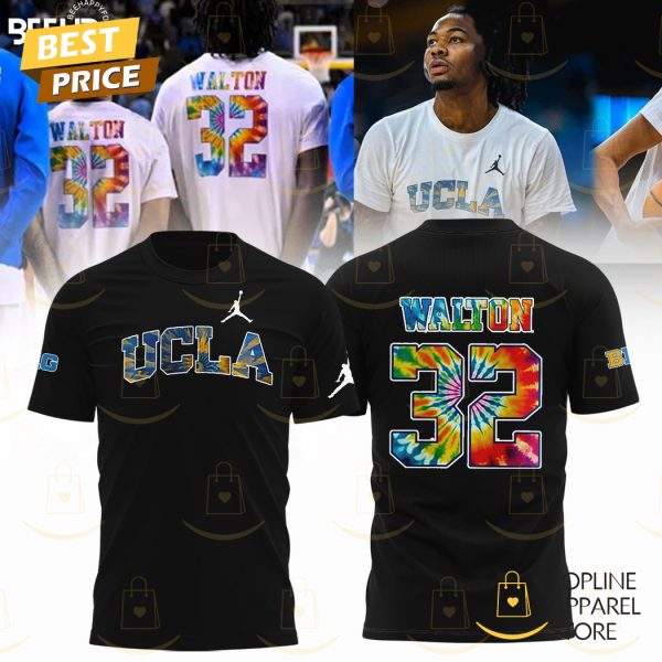 Ucla Honors The Late Bill Walton 32 3D T-Shirt – Black