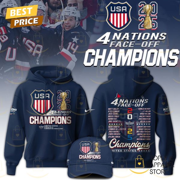 USA Hockey 4 Nations Face-Off Champions 2025 Hoodie