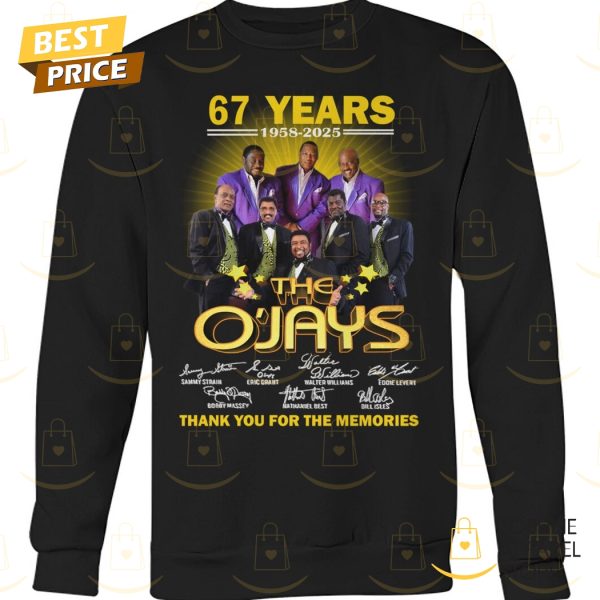 67 Years 1958-2025 The O Jays Signature Thank You For The Memories Unisex T-Shirt