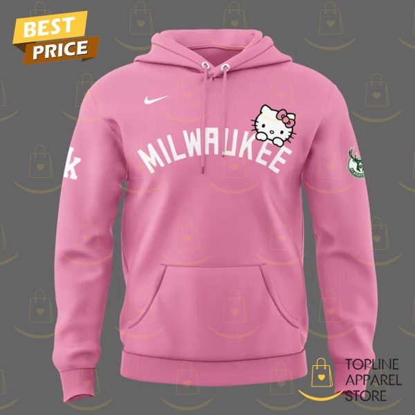 Milwaukee Bucks x 2025 Hello Kitty Hoodie – Pink