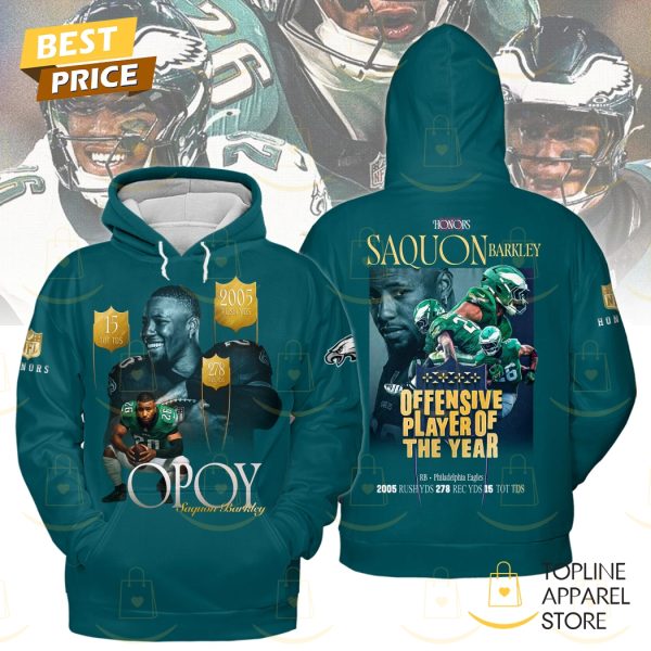 Saquon Barkley Offensive Player Of The Year Philadelphia Eagles Hoodie