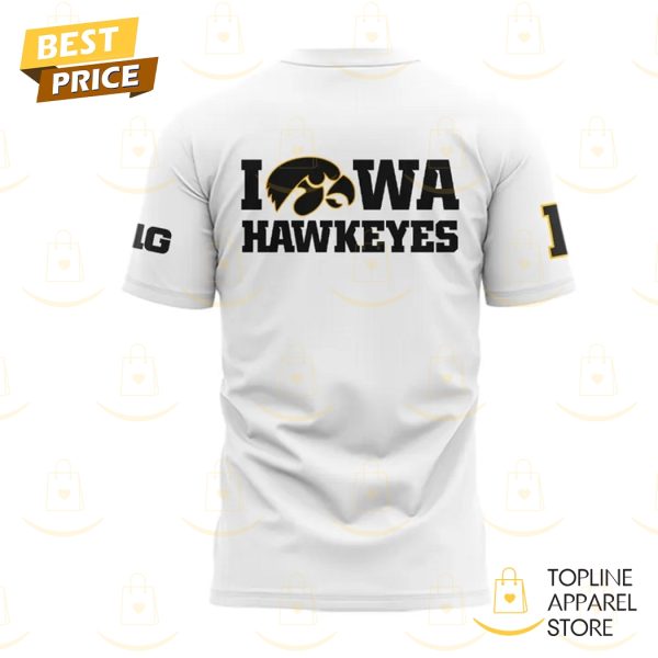 Iowa Hawkeyes 2025 Nothing Easy 3D T-Shirt – White