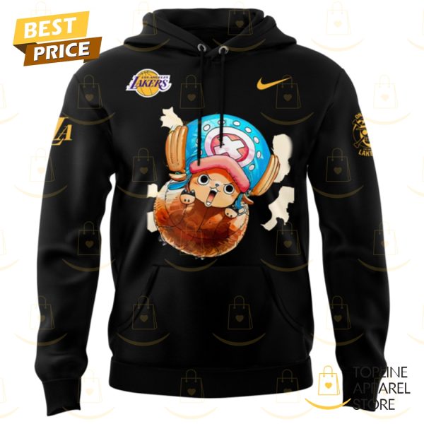 Los Angeles Lakers x Tony Tony Chopper One Piece The Straw Hat Pirates Hoodie – Black