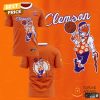 2025 Clemson Tigers Basketball Logo 3D T-Shirt – Orange