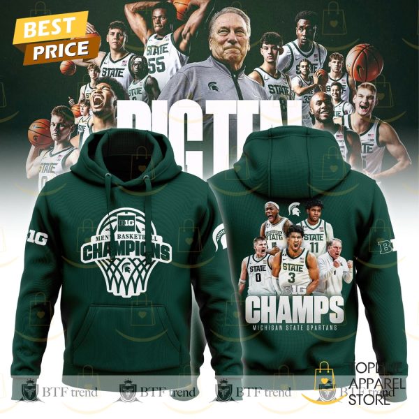 2025 Michigan State Spartans Mens Basketball Regular Season Champions Hoodie