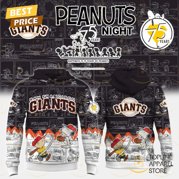 2025 San Francisco Giants x Peanuts Night 75 Years Hoodie