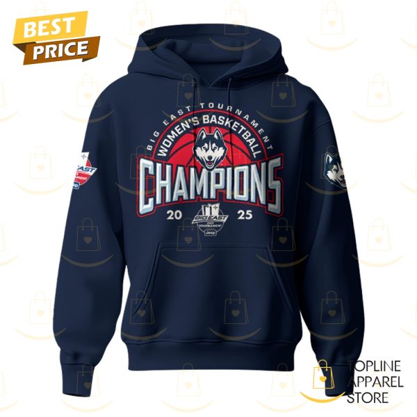 Uconn Huskies Womens Basketball 2025 Big East Tournament Champions Hoodie