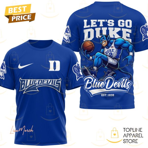 Duke Blue Devils – Lets Go Duke 3D T-Shirt