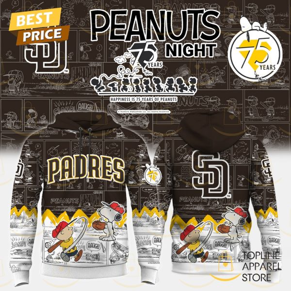 2025 San Diego Padres x Peanuts Night 75 Years Hoodie