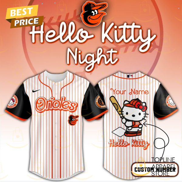 Personalized Baltimore Orioles x Hello Kitty 2025 Baseball Jersey