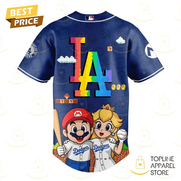 Los Angeles Dodgers MLB x Super Mario Night Baseball Jersey