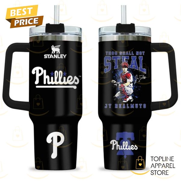 Philadelphia Phillies J T Realmuto Signature Tumbler With Handle And Straw