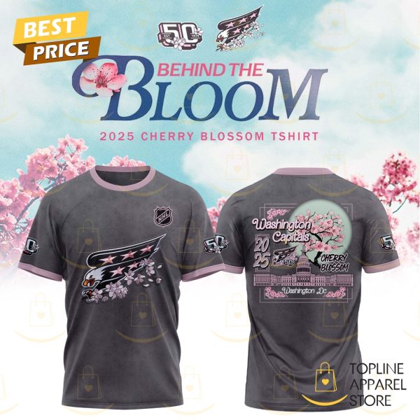 Washington Capitals 50th Anniversary Cherry Blossom 3D T-Shirt