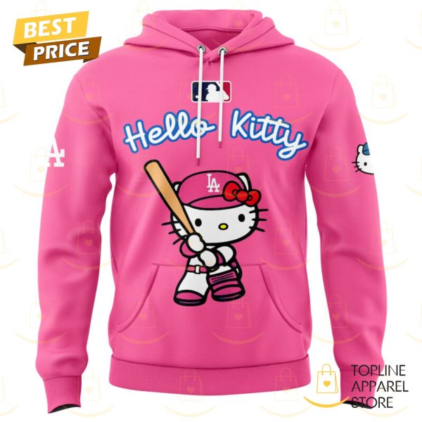 2025 Los Angeles Dodgers x Hello Kitty Night Hoodie – Pink