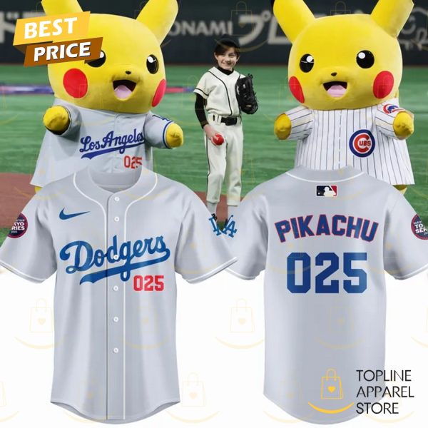 Los Angeles Dodgers x Pikachu Tokyo Series 2025 Baseball Jersey