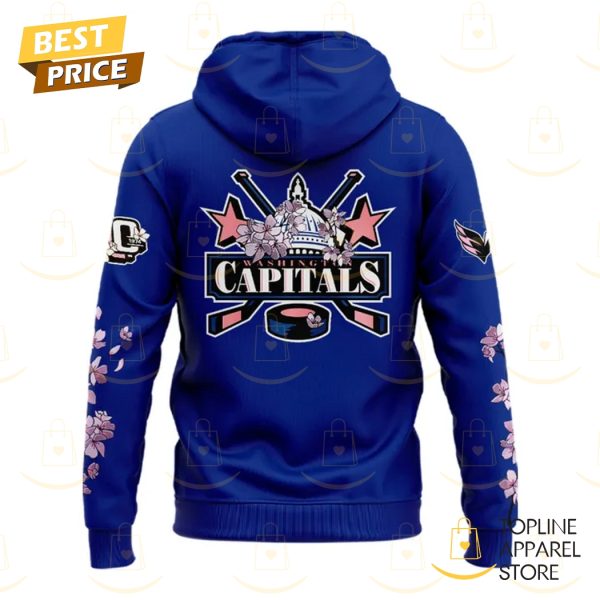 2025 Cherry Blossom Washington Capitals Hoodie – Blue