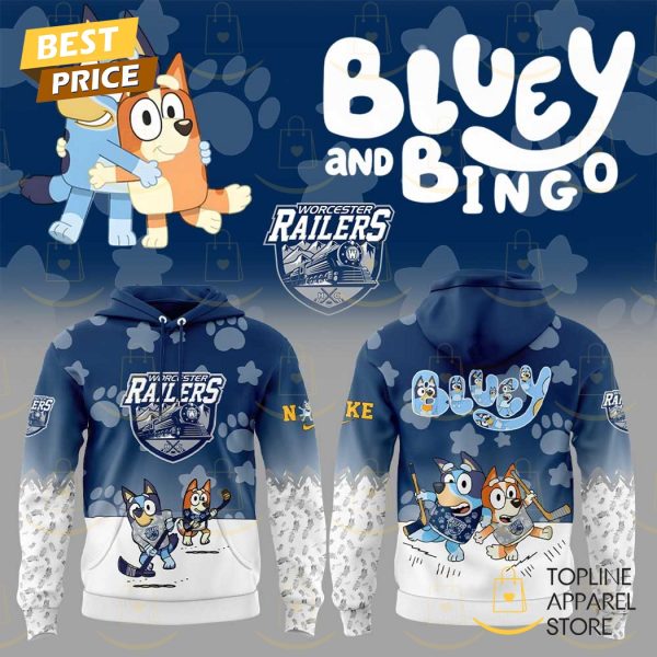 Worcester Railers Bluey x Bluey And Bingo Hoodie