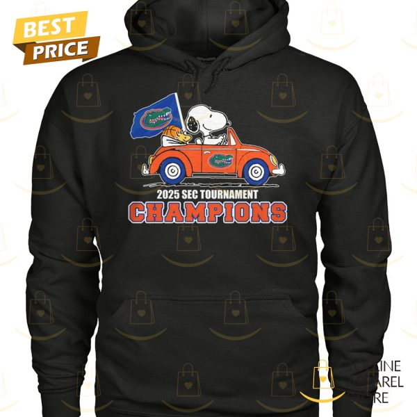 Florida Gators x Snoopy 2025 SEC Tournament Champions Unisex T-Shirt