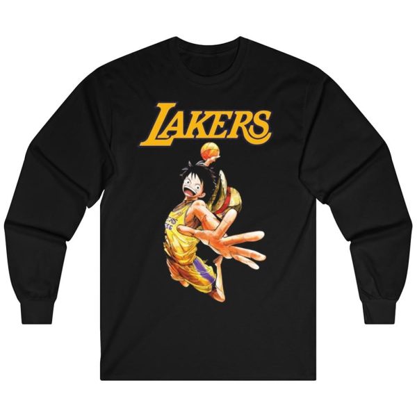 Funny One Piece x Lakers T-Shirt, Hoodie