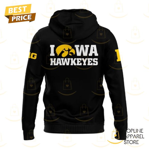 Iowa Hawkeyes 2025 Nothing Easy Hoodie – Black