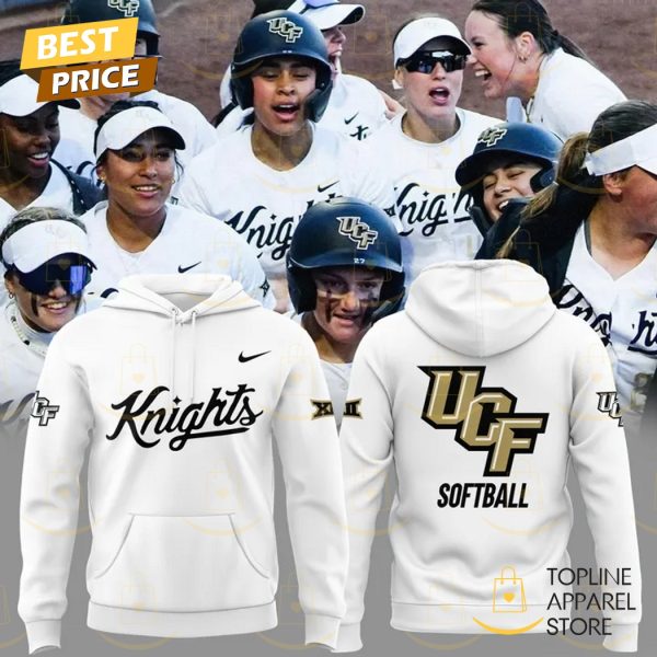 2025 UCF Knights Softball Logo Hoodie – White