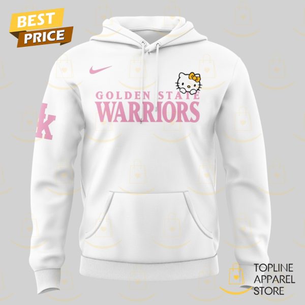 2025 Golden State Warriors Basketball  x Hello Kitty Night Hoodie – White