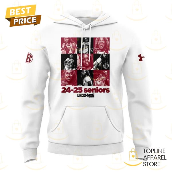 24-25 Seniors South Carolina Gamecocks Women Basketball Hoodie – White