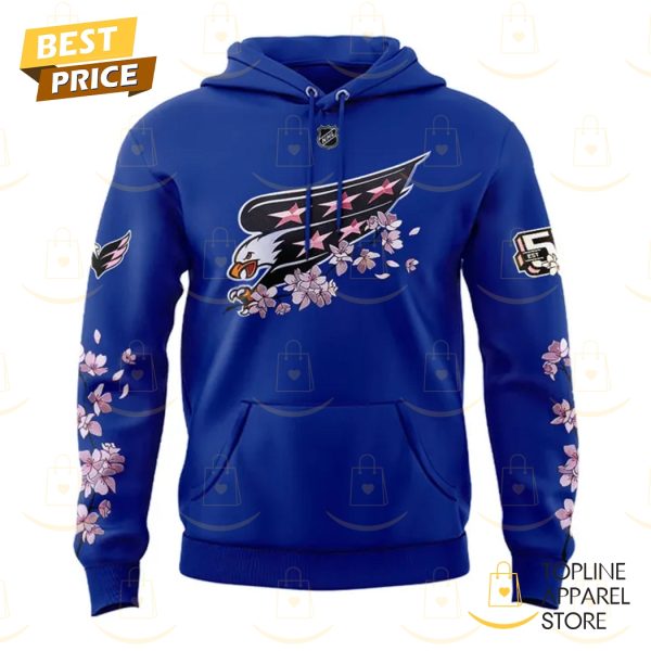 2025 Cherry Blossom Washington Capitals Hoodie – Blue