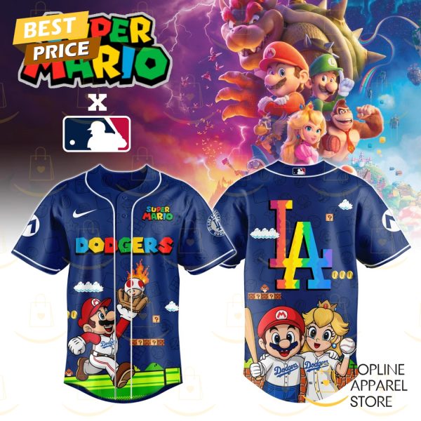 Los Angeles Dodgers MLB x Super Mario Night Baseball Jersey