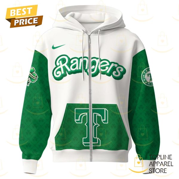 Texas Rangers x St. Patricks Day 2025 Zip Hoodie