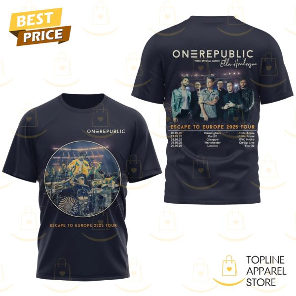 Onerepublic Escape To Europe 2025 Tour 3D T-Shirt