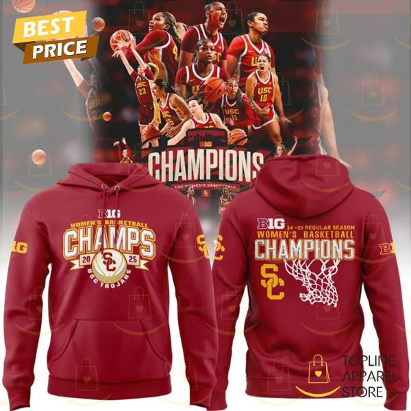 USC Trojans Big Ten Champions Basketball 2025 Hoodie