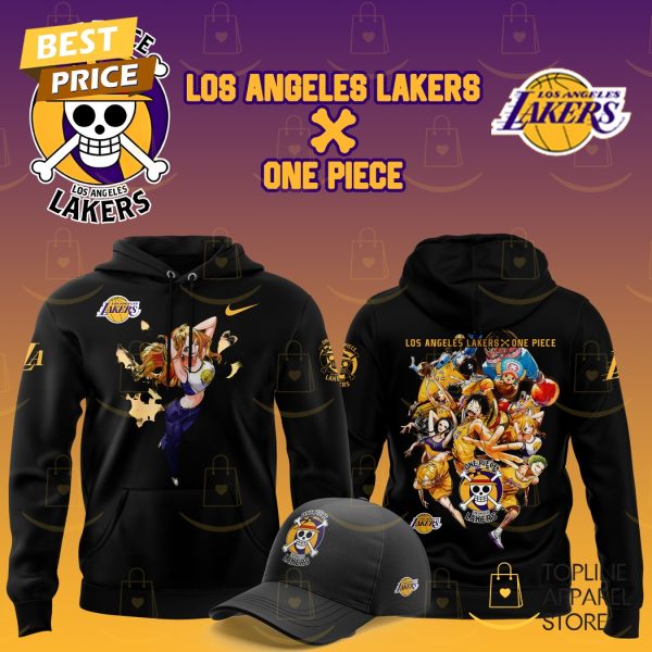 Los Angeles Lakers x Nami One Piece The Straw Hat Pirates Hoodie – Black