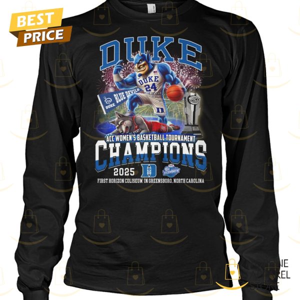 Duke Blue Devils ACC Women Basketball Tournament Champions 2025 Unisex T-Shirt