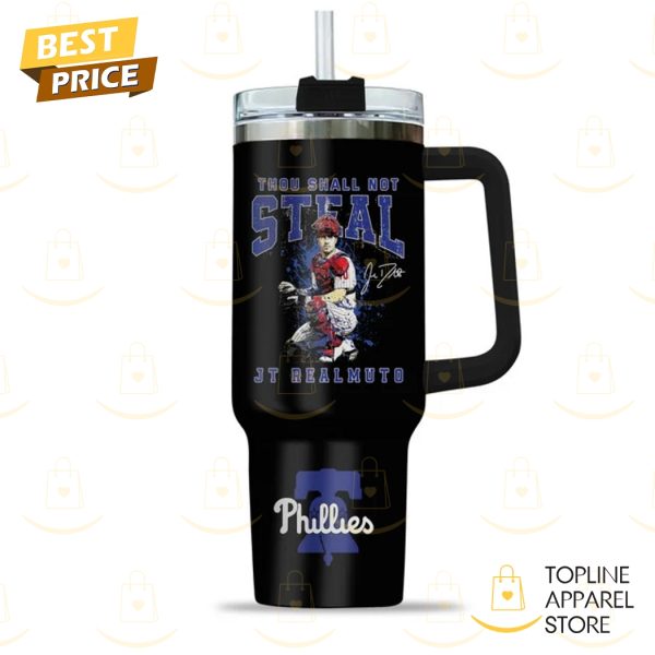 Philadelphia Phillies J T Realmuto Signature Tumbler With Handle And Straw