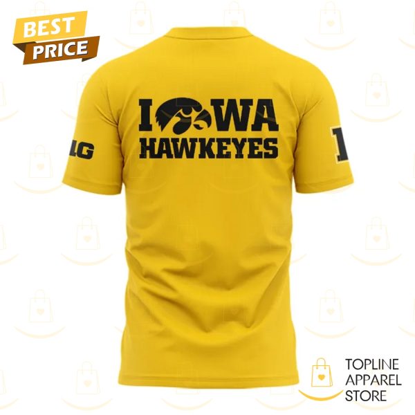 Iowa Hawkeyes 2025 Nothing Easy 3D T-Shirt – Gold